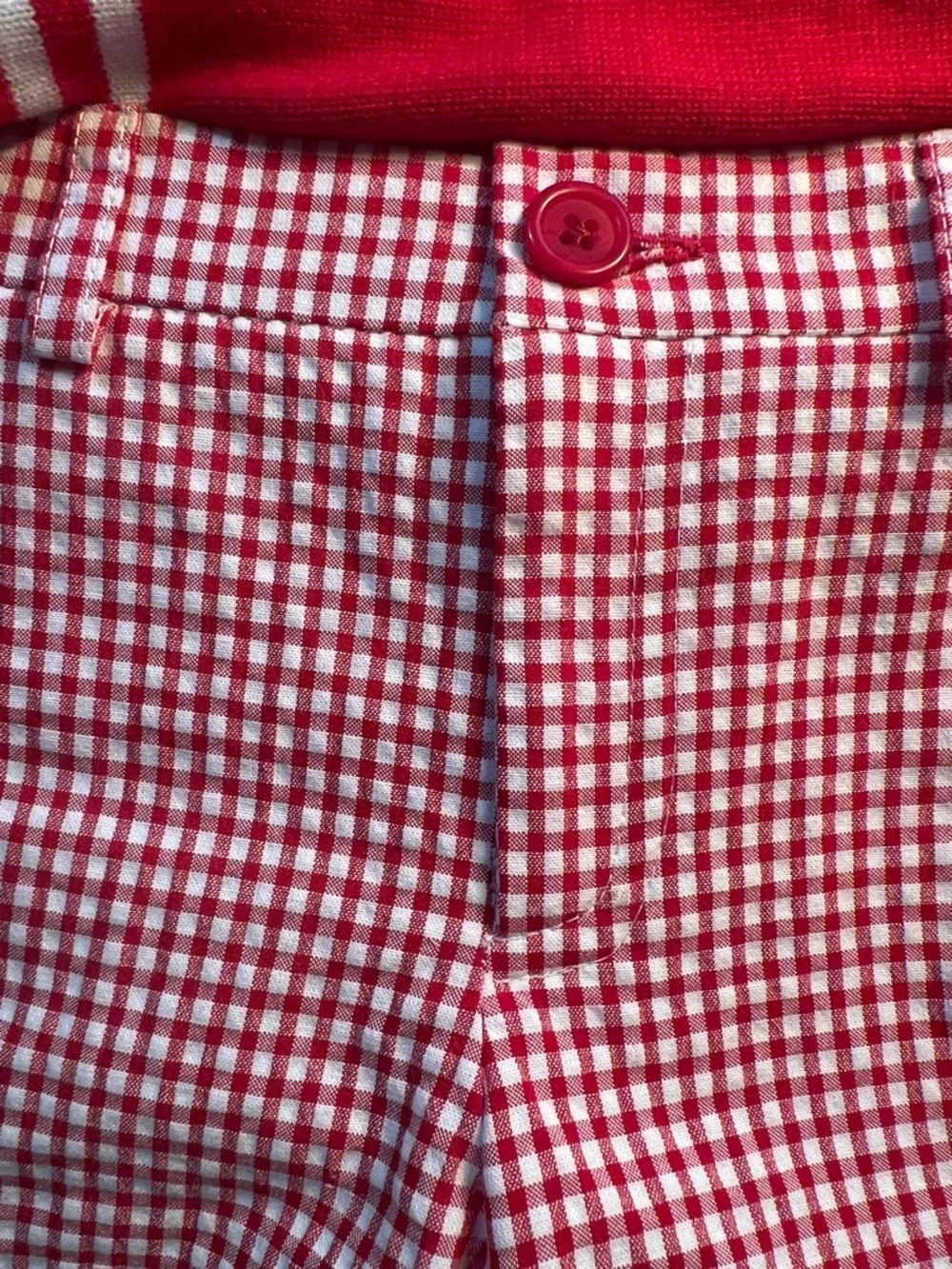 Sarah Louise Boys Red Gingham Polo - Short Sleeve Top & Shorts 18M​